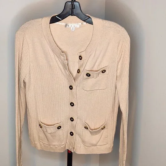 CAbi Blush Pink Button Front Cardigan - Size Medium - Picture 1 of 2